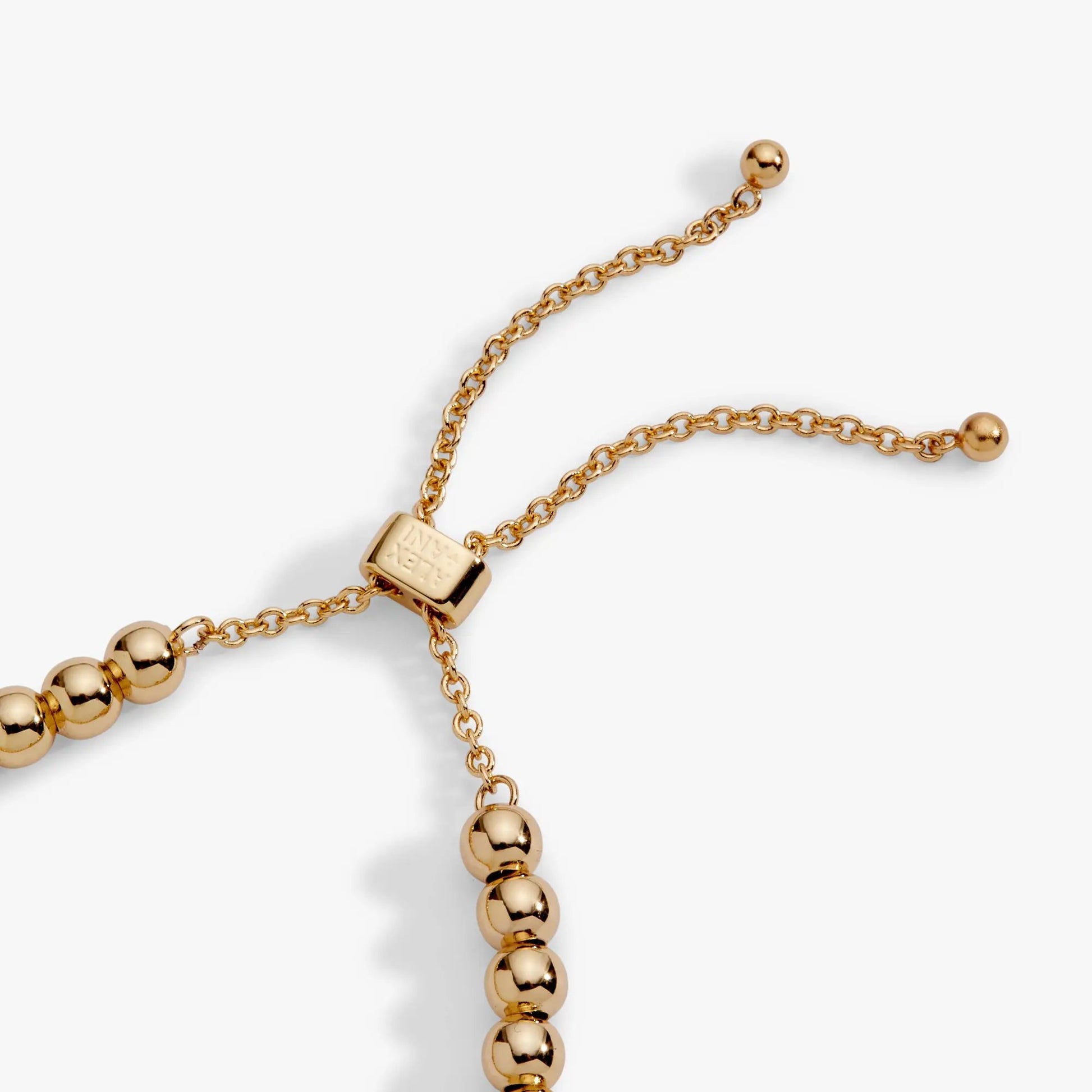Winter Wonderland Multi Charm Bolo Bracelet gold chain with spherical beads ALEX AND ANI on Tampa Home & Garden Store