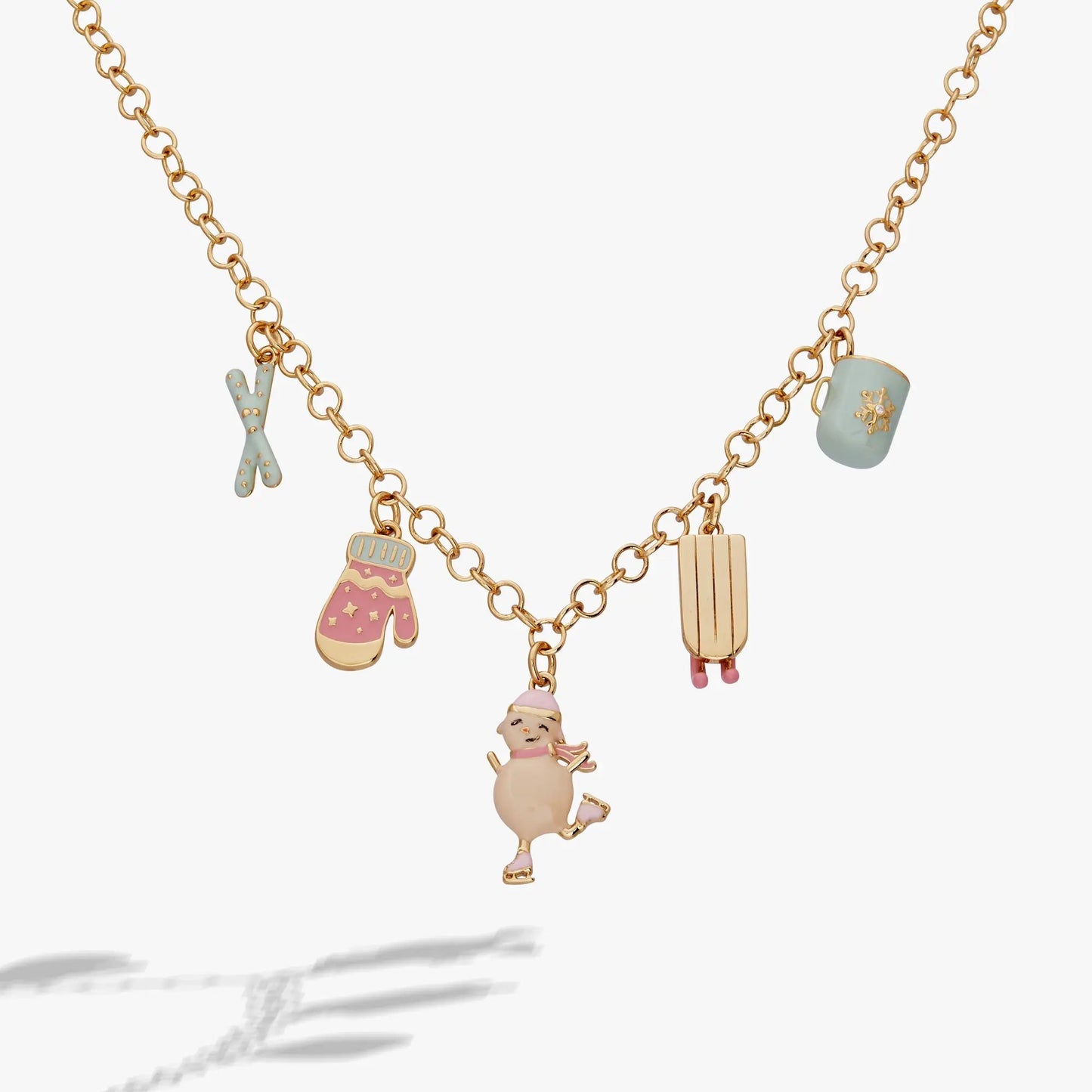Winter Wonderland Multi Charm Necklace by ALEX AND ANI with gold-tone chain and charms on Tampa Home & Garden Store
