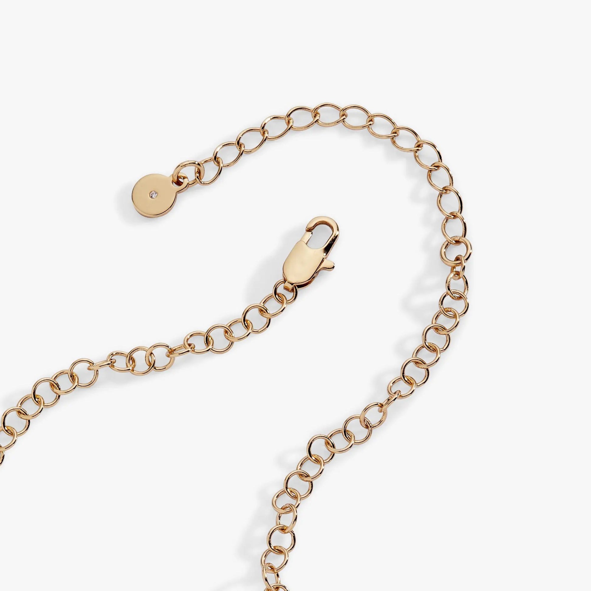 Winter Wonderland Multi Charm Necklace gold-tone chain with round disc charm and lobster clasp on Tampa Home & Garden Store