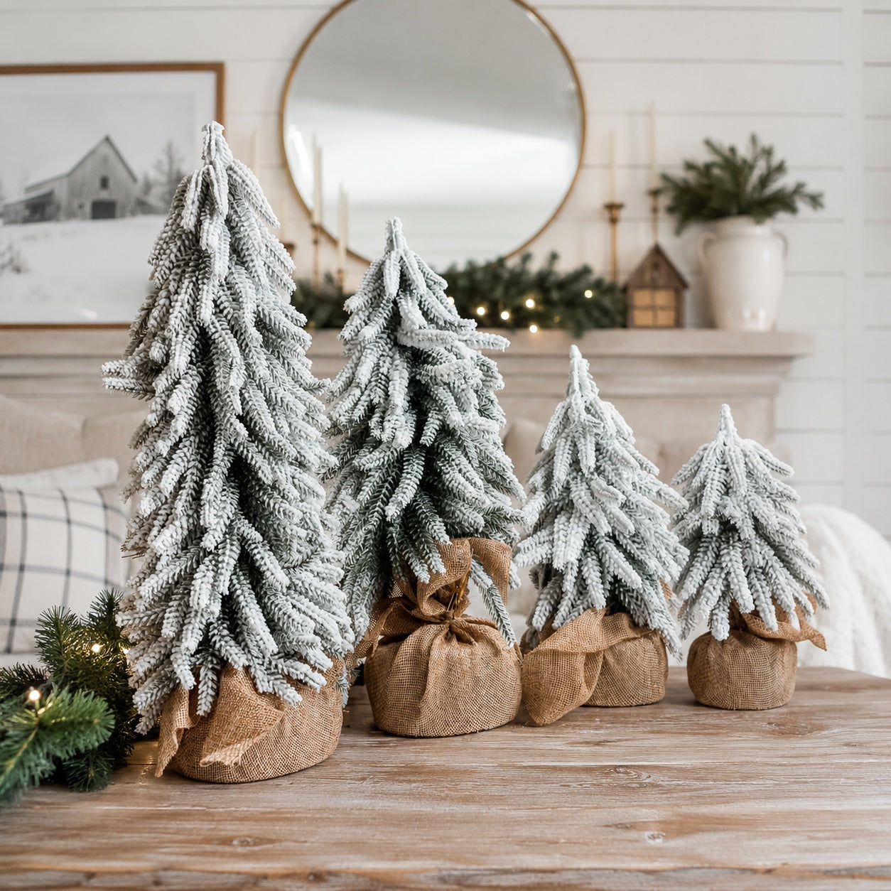 Sapins de Noël enneigés NOUVEAU