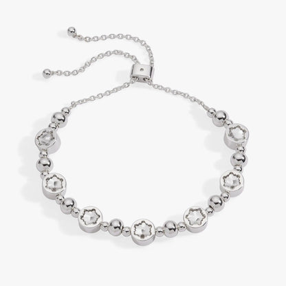 Crystal Snowflake Beaded Bolo Bracelet, silver-tone beads with crystal accents by Alex and Ani on Tampa Home & Garden Store