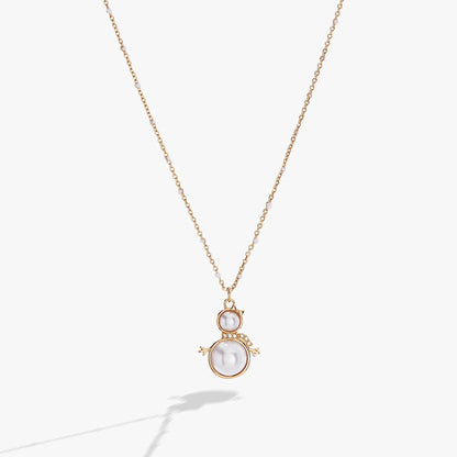 Snowwoman Necklace by ALEX AND ANI rose gold with pearl accents on delicate chain on Tampa Home & Garden Store