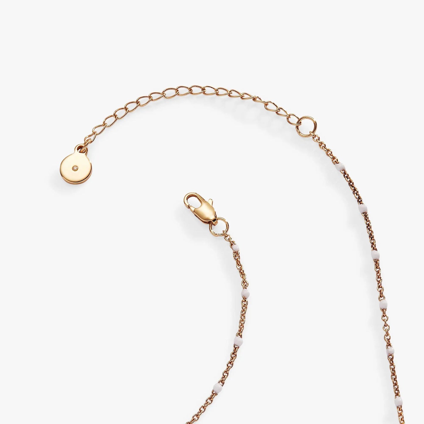 Snowwoman Necklace rose gold tone with round pendant and beaded chain, ALEX AND ANI on Tampa Home & Garden Store