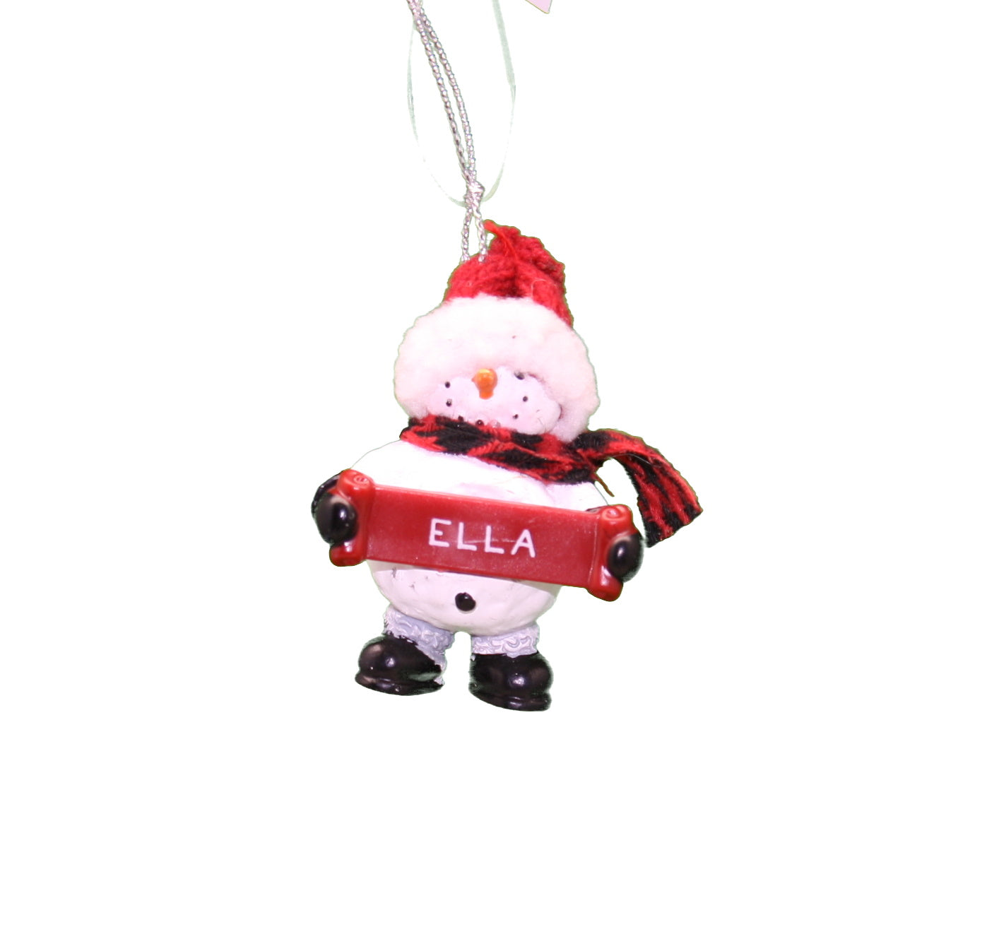 Adorno de muñeco de nieve acogedor (letras A - F) -