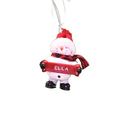 Adorno de muñeco de nieve acogedor (letras A - F) -