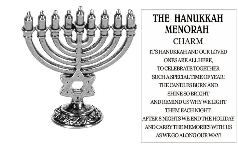 El amuleto de la menorá de Hanukkah