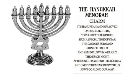El amuleto de la menorá de Hanukkah