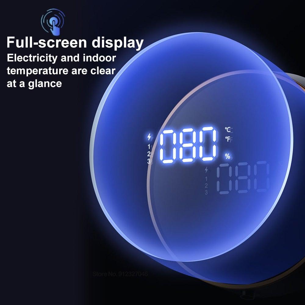 Stevvex wall-mounted soap dispenser with blue circular LED display and infrared sensor on Tampa Home & Garden Store