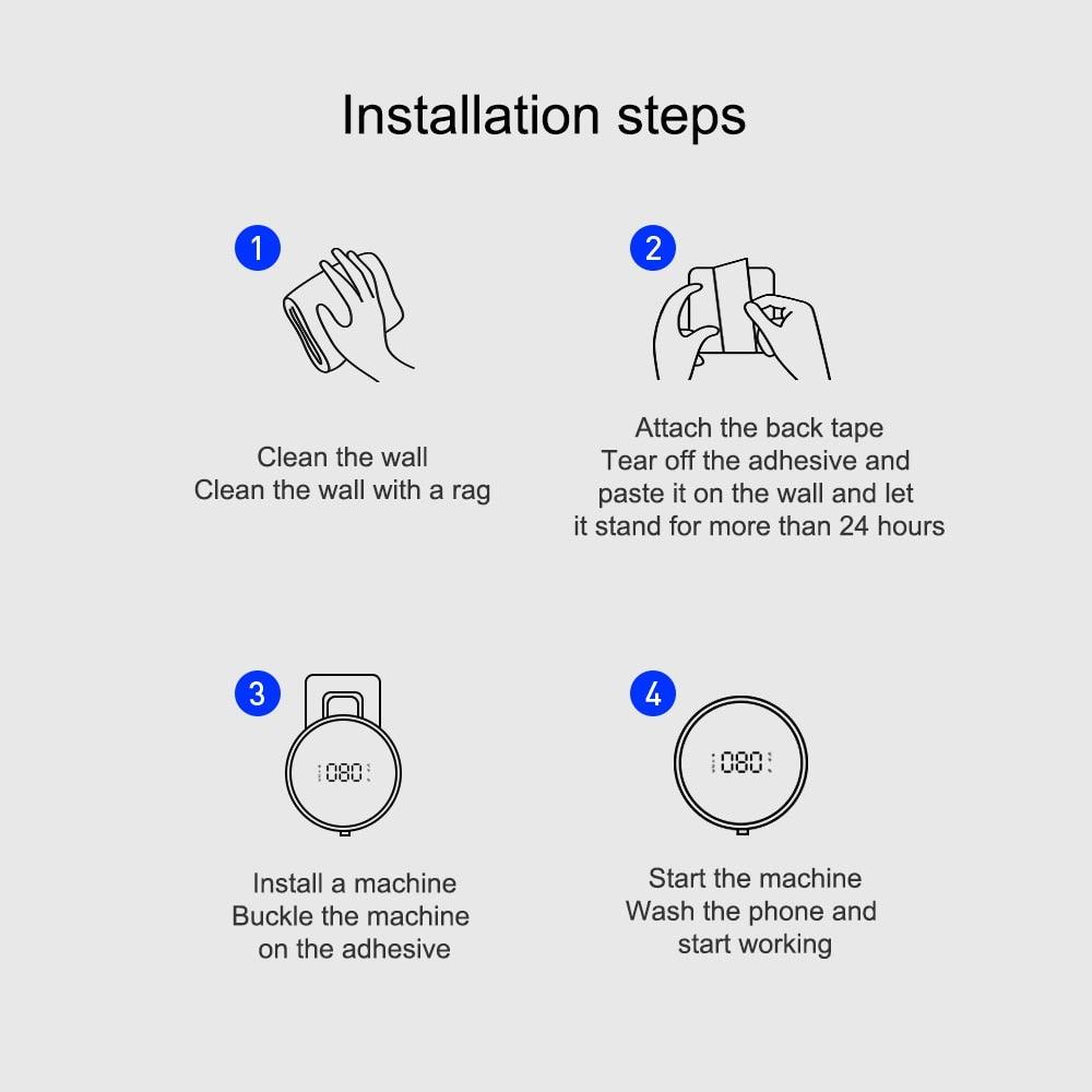 Stevvex ST50DE0920GGX wall-mounted soap dispenser installation steps infographic on Tampa Home & Garden Store