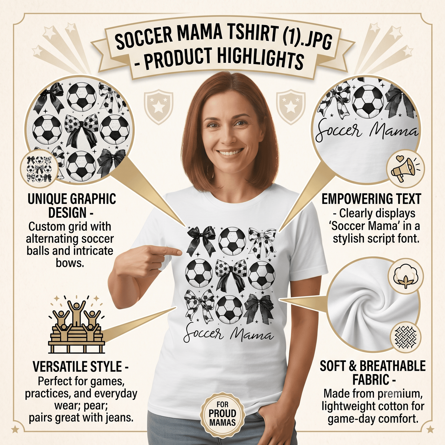 Soccer Mama Graphic Tee for the Kids and Fans