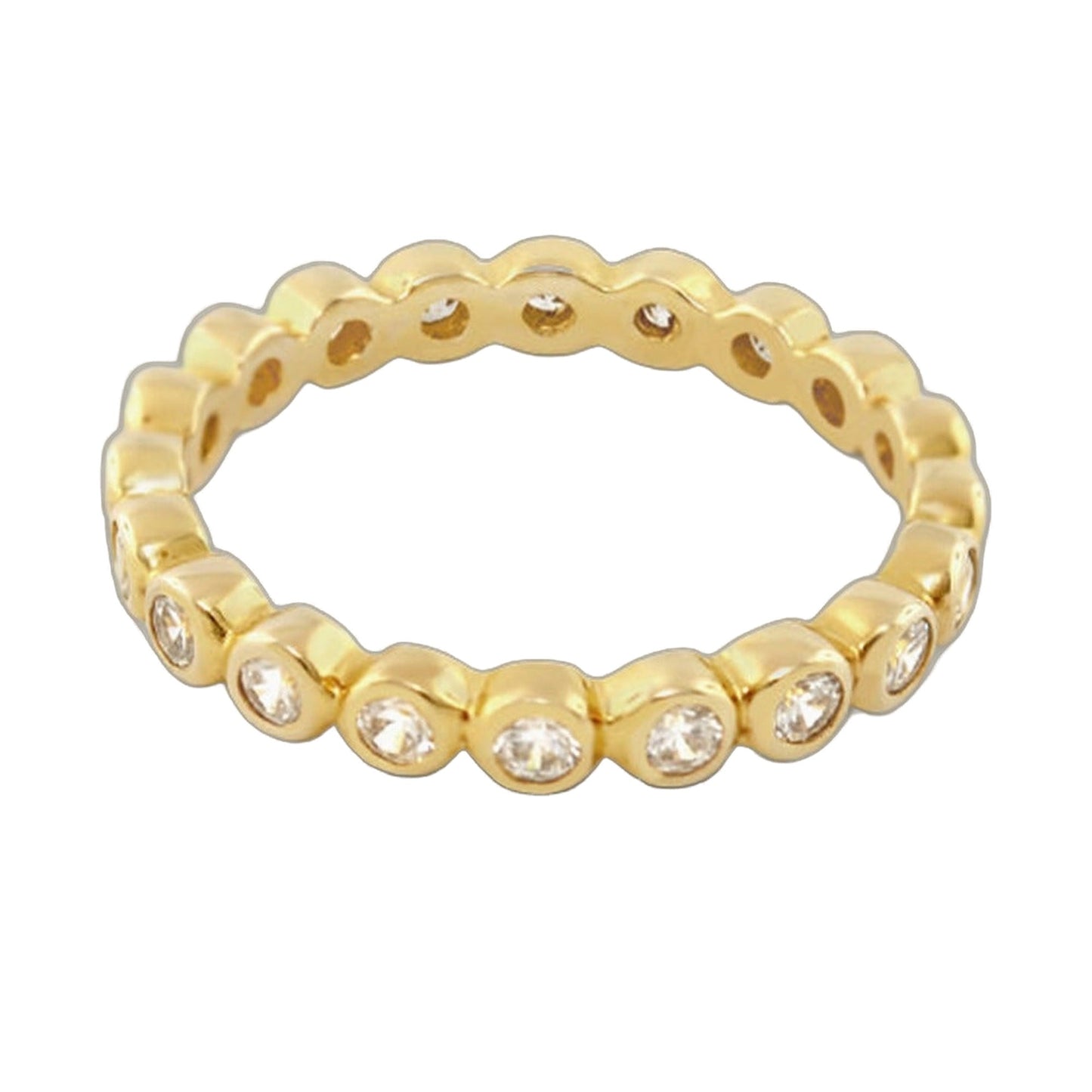 Socialite Ring gold-tone stackable ring by Lauren G Adams with crystal-set pave links on Tampa Home & Garden Store