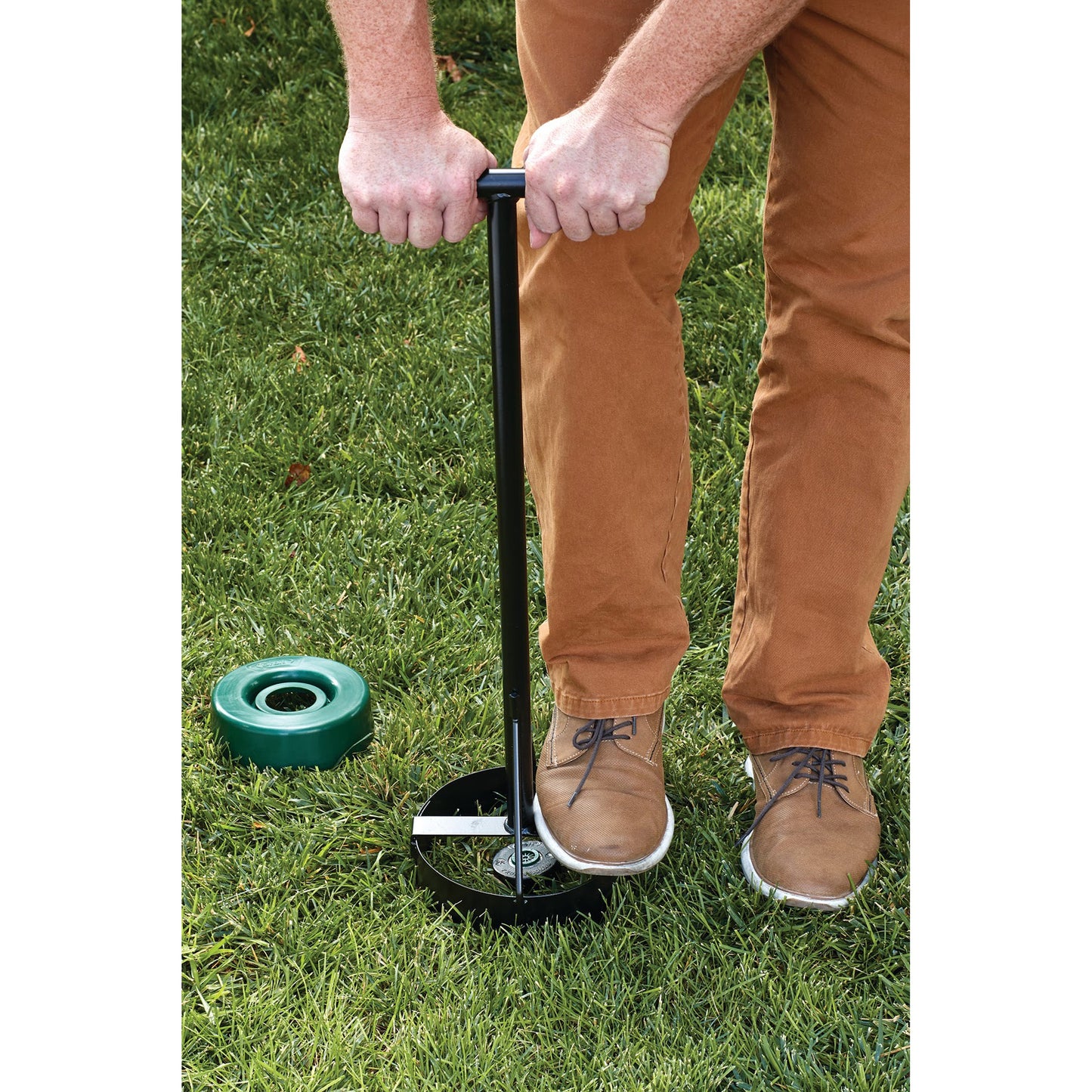 Sprinkler Guard 5-inch Donut Orbit Irrigation green underground sprinkler accessory on Tampa Home & Garden Store