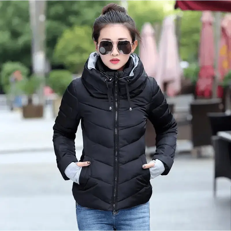 Soft Winter Coat For Women With Hooded Zipper