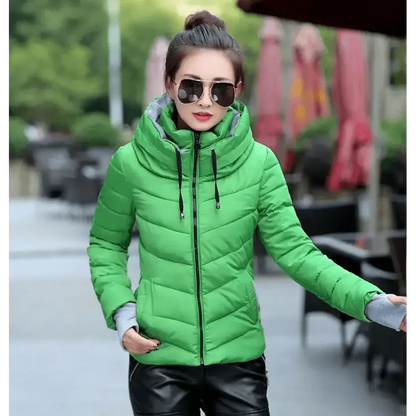 Soft Winter Coat For Women With Hooded Zipper
