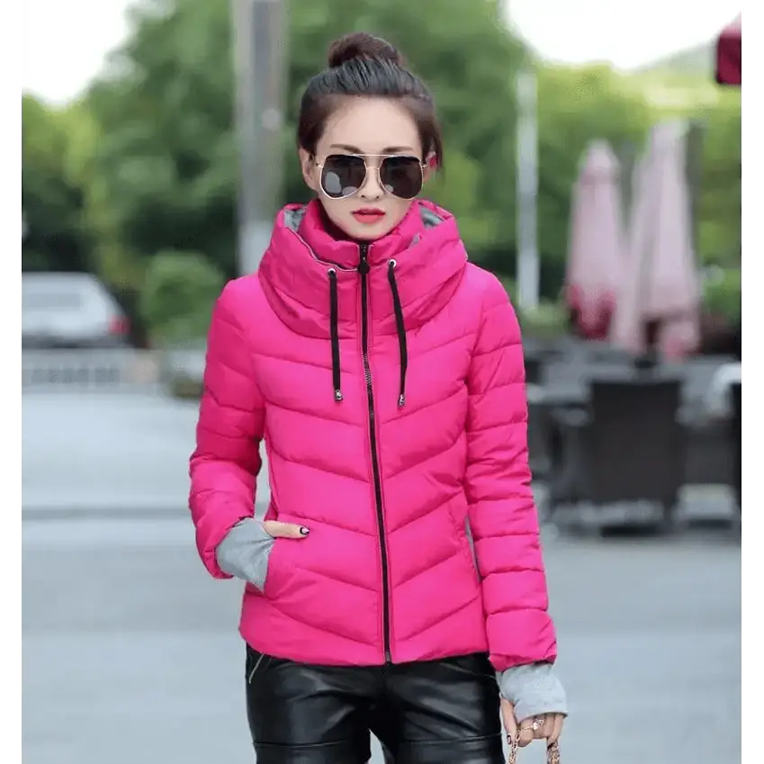 Soft Winter Coat For Women With Hooded Zipper