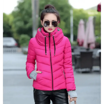 Soft Winter Coat For Women With Hooded Zipper