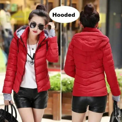 Soft Winter Coat For Women With Hooded Zipper