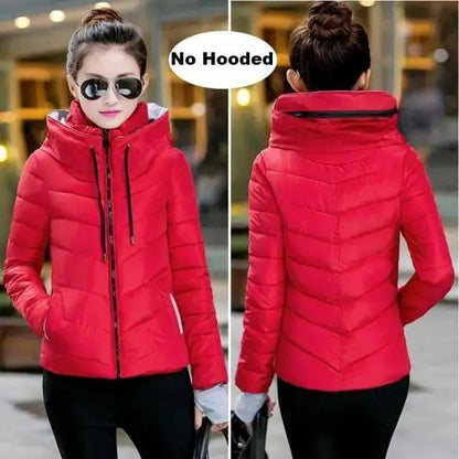 Soft Winter Coat For Women With Hooded Zipper