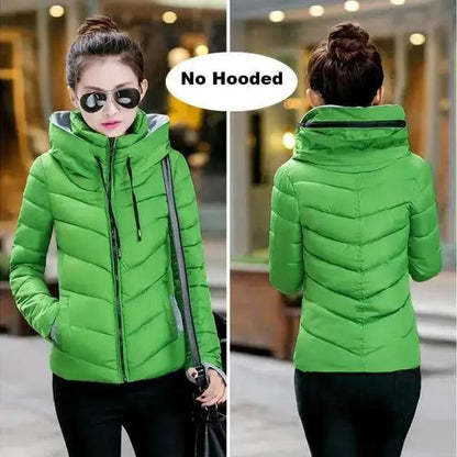 Soft Winter Coat For Women With Hooded Zipper