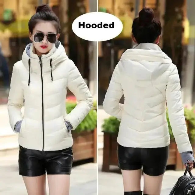 Soft Winter Coat For Women With Hooded Zipper
