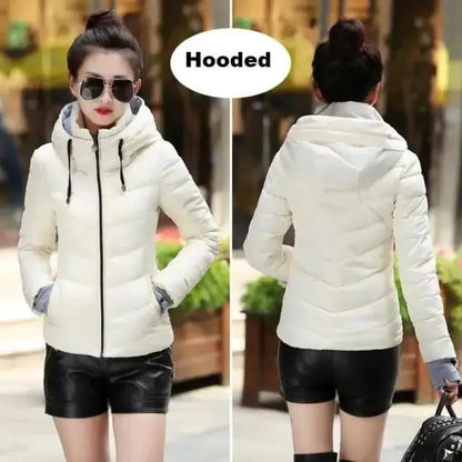Soft Winter Coat For Women With Hooded Zipper
