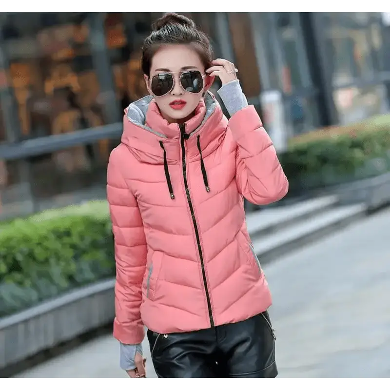 Soft Winter Coat For Women With Hooded Zipper