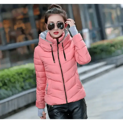 Soft Winter Coat For Women With Hooded Zipper