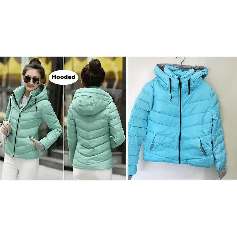 Soft Winter Coat For Women With Hooded Zipper