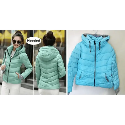 Soft Winter Coat For Women With Hooded Zipper