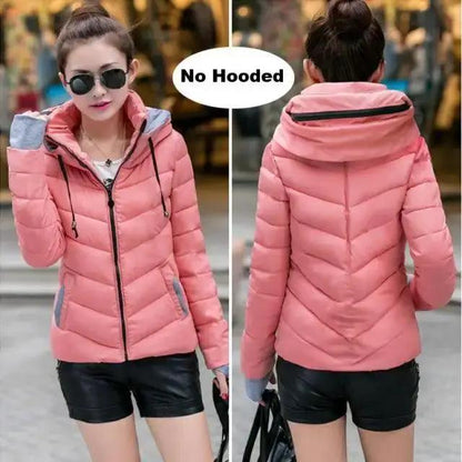 Soft Winter Coat For Women With Hooded Zipper