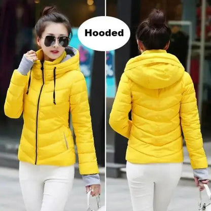 Soft Winter Coat For Women With Hooded Zipper