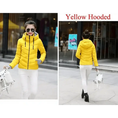 Soft Winter Coat For Women With Hooded Zipper