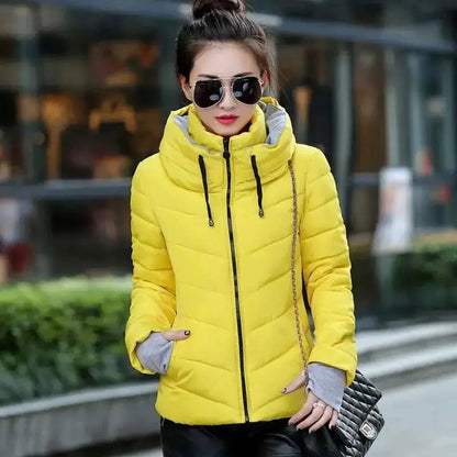 Soft Winter Coat For Women With Hooded Zipper