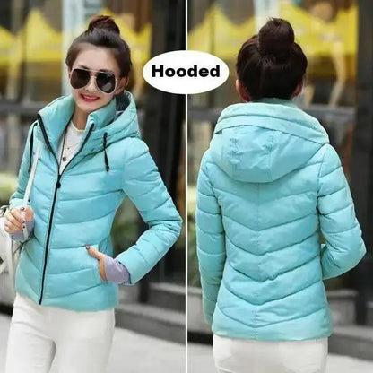 Soft Winter Coat For Women With Hooded Zipper