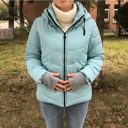 Soft Winter Coat For Women With Hooded Zipper