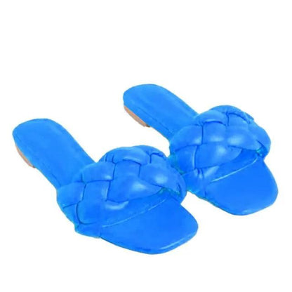 Soft Leather Slippers for Women Open Toe Sandals