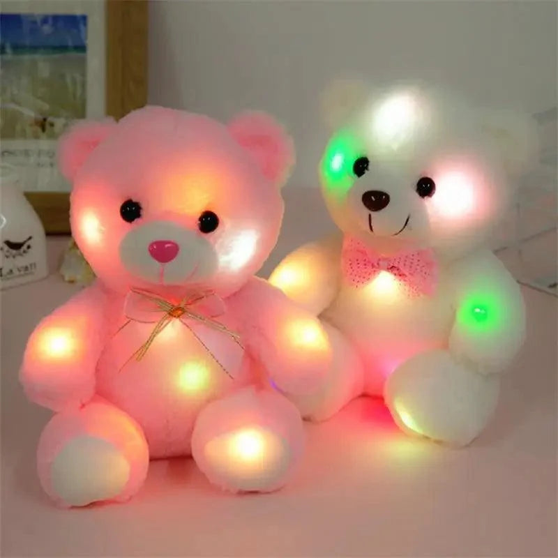 Pink Led Teddy Bear Plush Glow Toy Gift for Kids