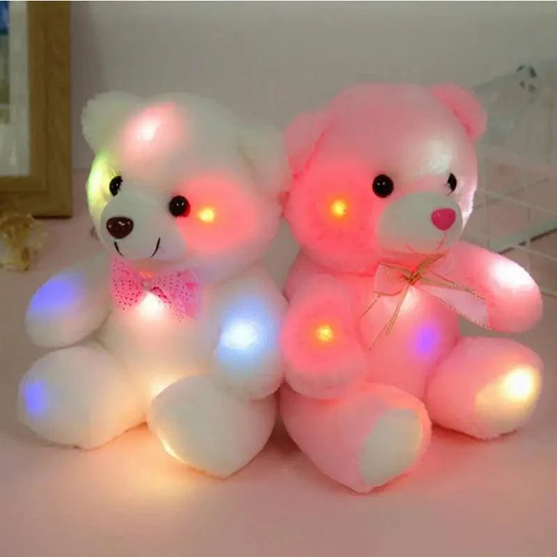 Pink Led Teddy Bear Plush Glow Toy Gift for Kids