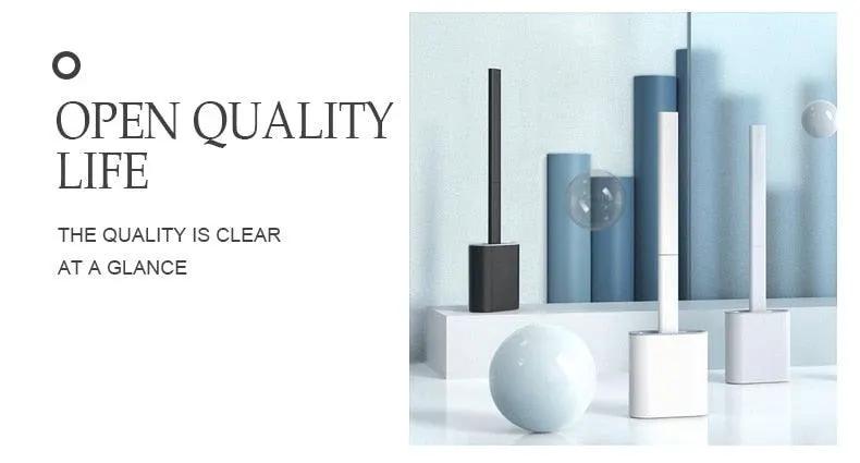 Soft Silicone Toilet Brush With Wall Mount Holder