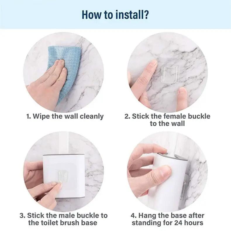 Soft Silicone Toilet Brush With Wall Mount Holder