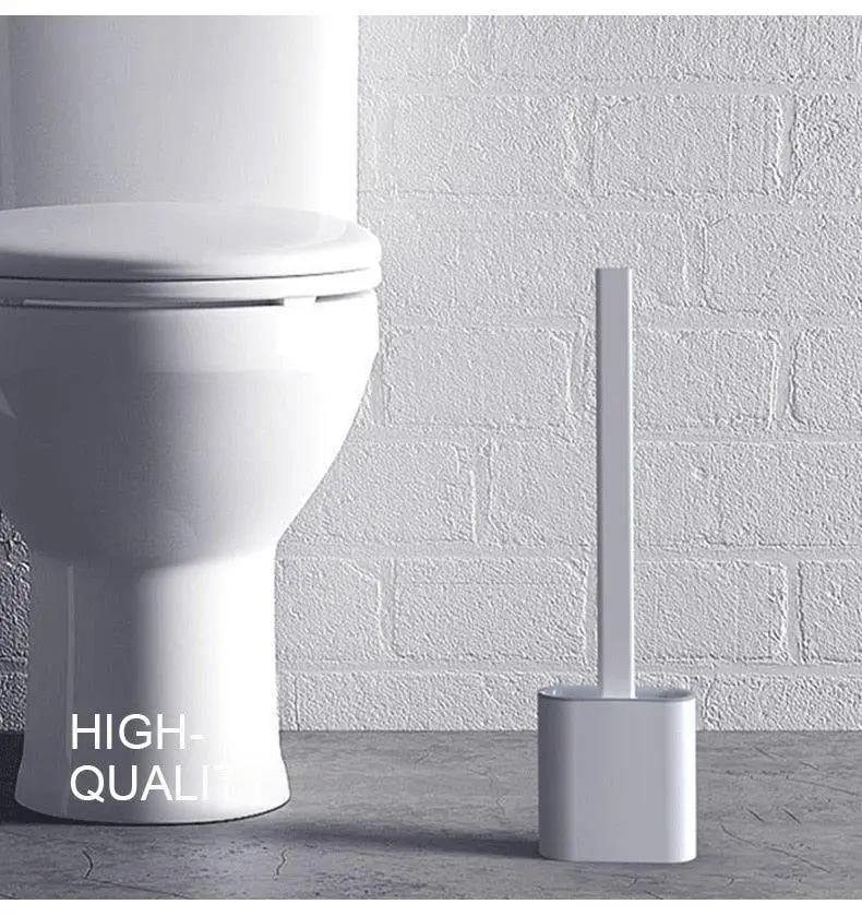 Soft Silicone Toilet Brush With Wall Mount Holder