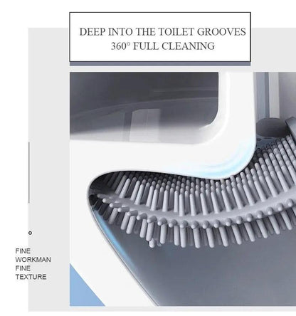 Soft Silicone Toilet Brush With Wall Mount Holder