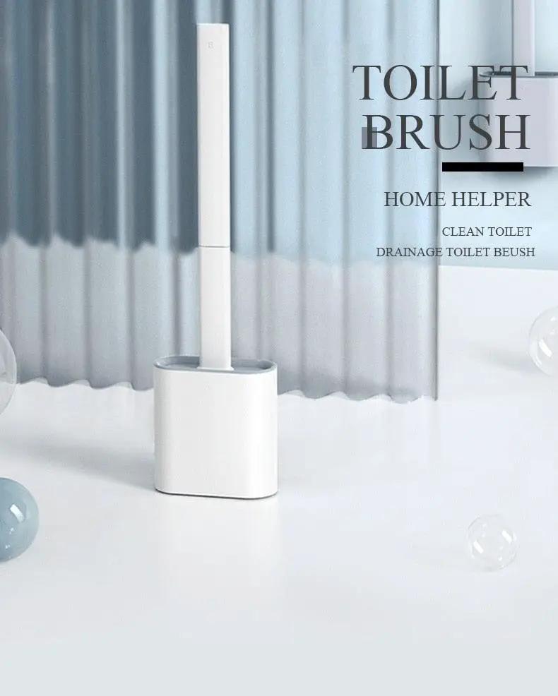 Soft Silicone Toilet Brush With Wall Mount Holder