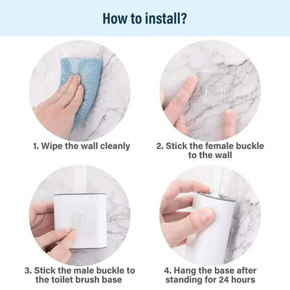 Soft Silicone Toilet Brush With Wall Mount Holder
