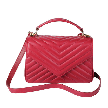 Soft Lambskin Flap Crossbody Bag – Quilted Leather Shoulder Purse