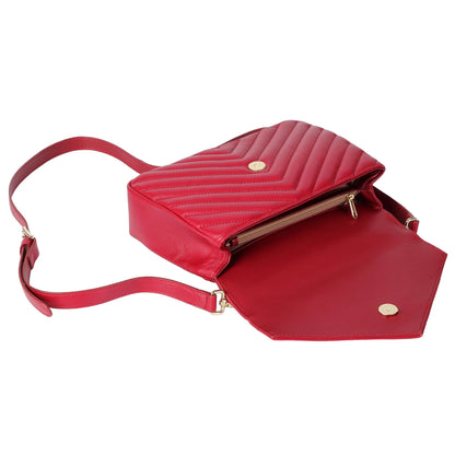 Soft Lambskin Flap Crossbody Bag – Quilted Leather Shoulder Purse
