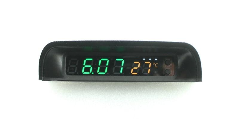 Solar Car Digital Clock With Temperature Display