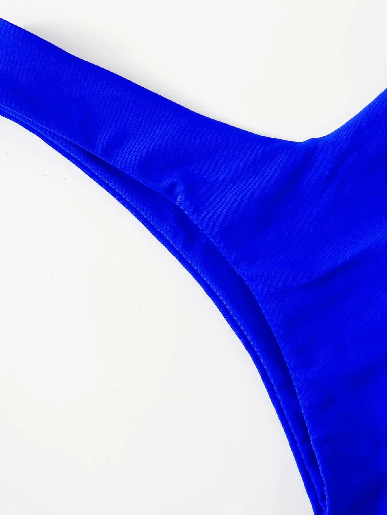 Solid Tie Bikini Padded Bra High Leg Set