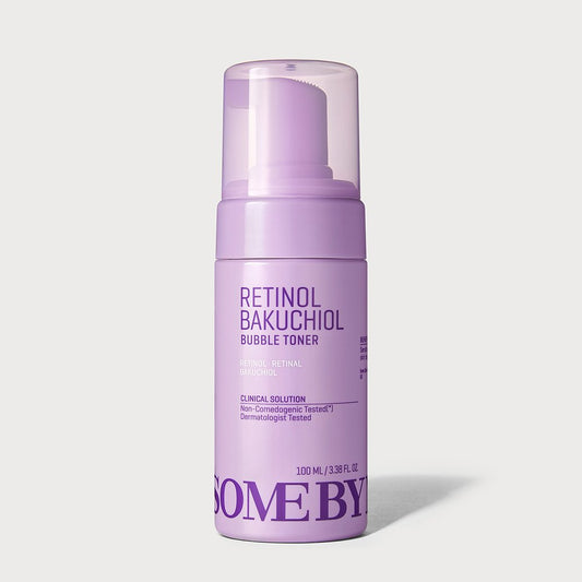 SOME BY MI Retinol Bakuchiol Bubble Toner 100ml purple plastic bottle on Tampa Home & Garden Store