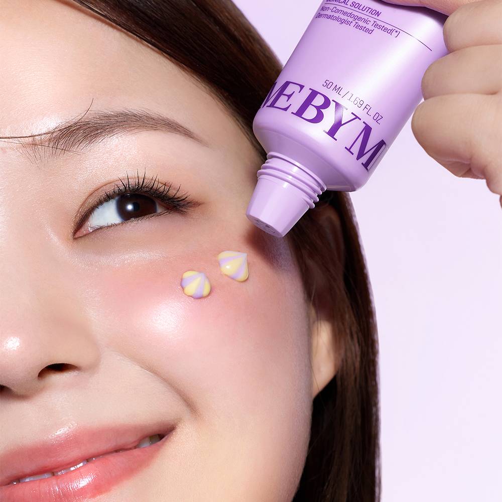 SOME BY MI Retinol Bakuchiol Dual Cream 50ml moisturizer on cheek with pastel cream drops on Tampa Home & Garden Store